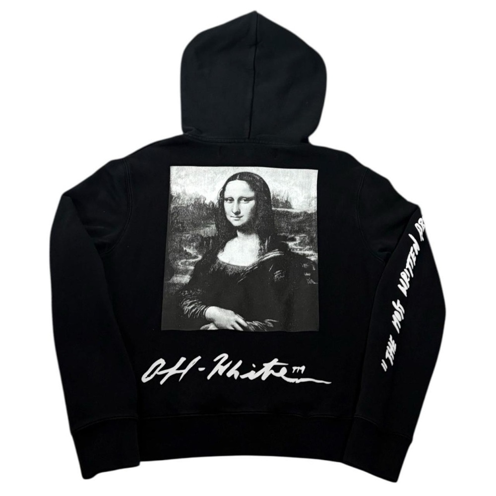 Off-White Mona Lisa Virgil Abloh MCA Figures Of Speech Hoodie Sweatshirt Black